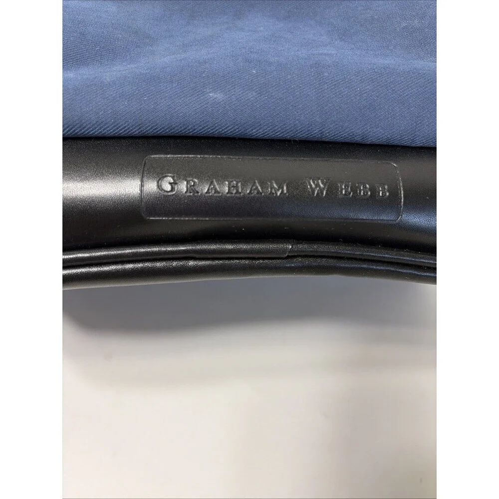 RARE Vintage Graham Webb Promotional Toiletry/Cosmetic Bag  Blue/Black EUC